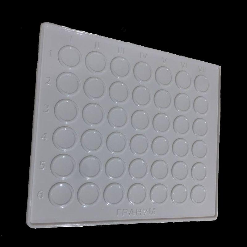 Планшет для визначення груп крові, 42 лунки